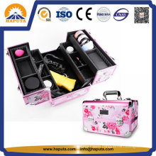 Pink Aluminum Professional Makeup Train Case